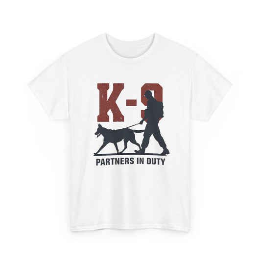 K-9 Partners in Duty Tee, Dog Handler T-Shirt, Dog Lover Tee, Police Dog Apparel, Dog Owner T-Shirt