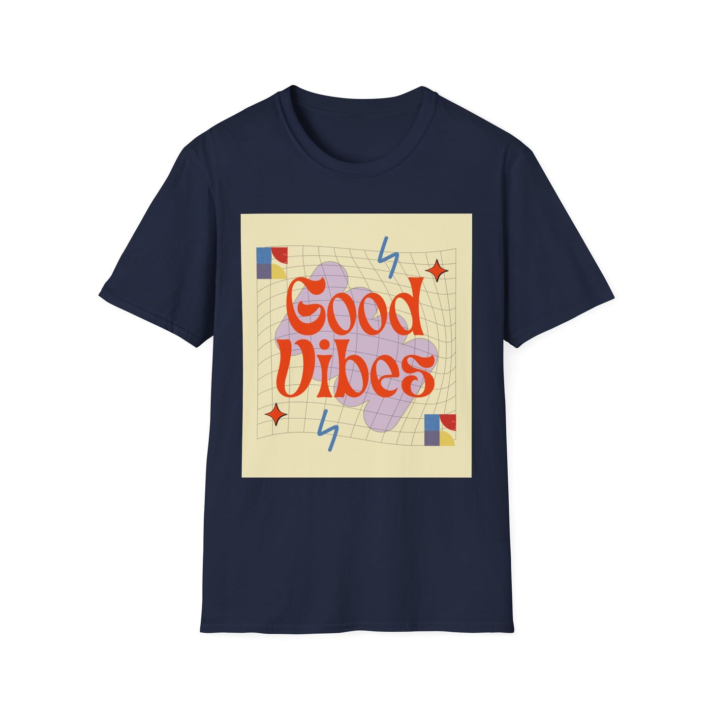 Good Vibes Unisex Softstyle T-Shirt, Relaxed Fit Tee, Casual Wear, Gift Idea, Positive Quotes, Everyday Comfort, Summer Fashion