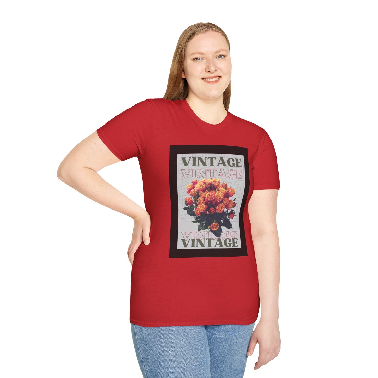 Vintage Floral Graphic Unisex T-Shirt, Retro Tee, Casual Wear, Gift for Her, Vintage Aesthetic, Flower Print Shirt