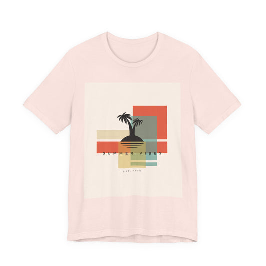 Tropical Sunset Tee, Summer Vibes Shirt, Vacation Outfit, Unisex Graphic Tee, Gift for Beach Lovers, Casual Wear