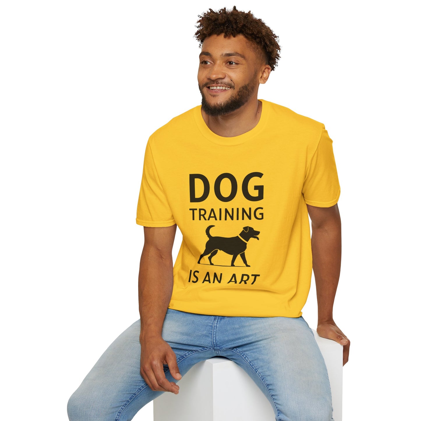 Dog Training is an Art Unisex Softstyle T-Shirt, Dog Lover Gift, Pet Training Apparel, Dog Owner Tee, Casual Wear, Gift for Dog Trainers