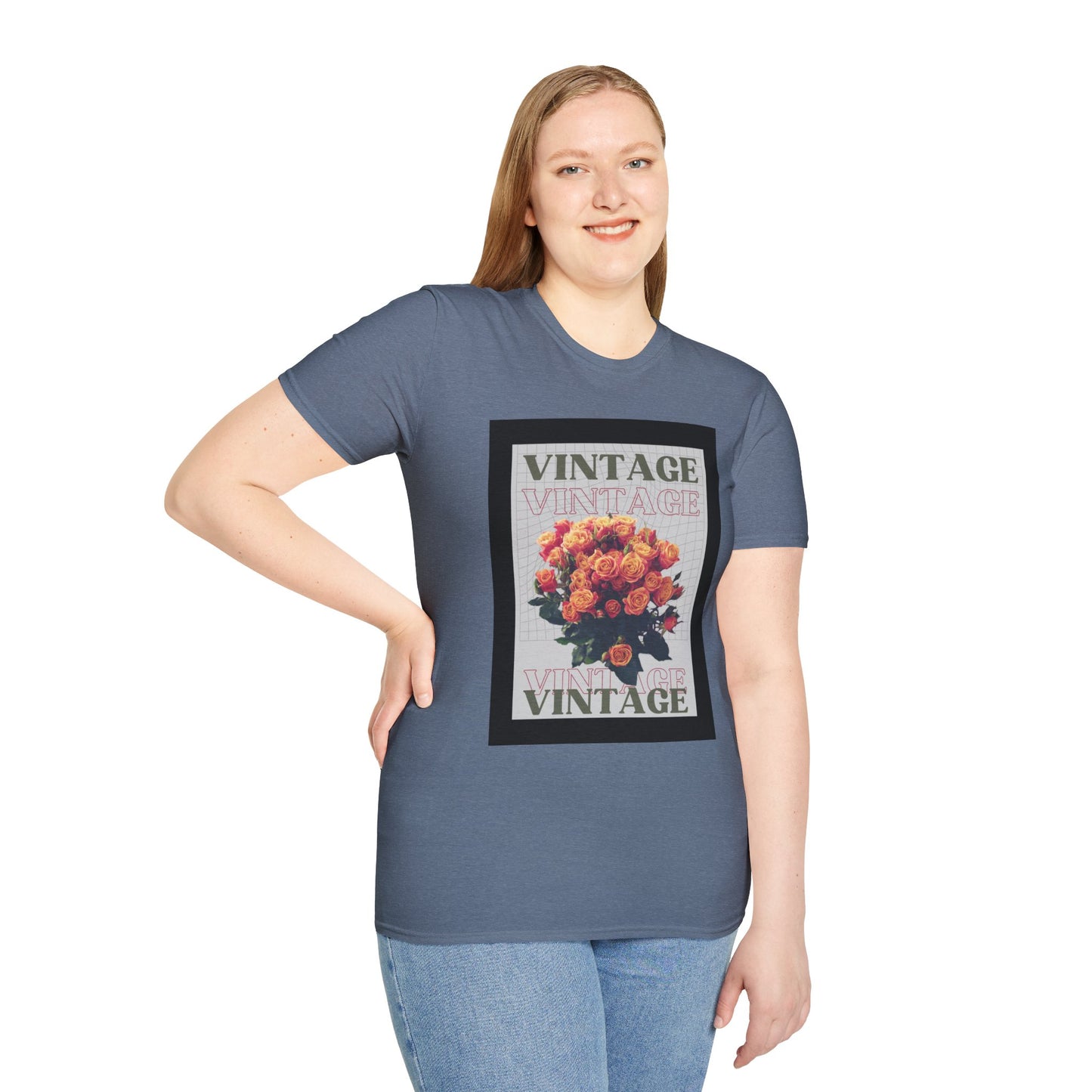 Vintage Floral Graphic Unisex T-Shirt, Retro Tee, Casual Wear, Gift for Her, Vintage Aesthetic, Flower Print Shirt