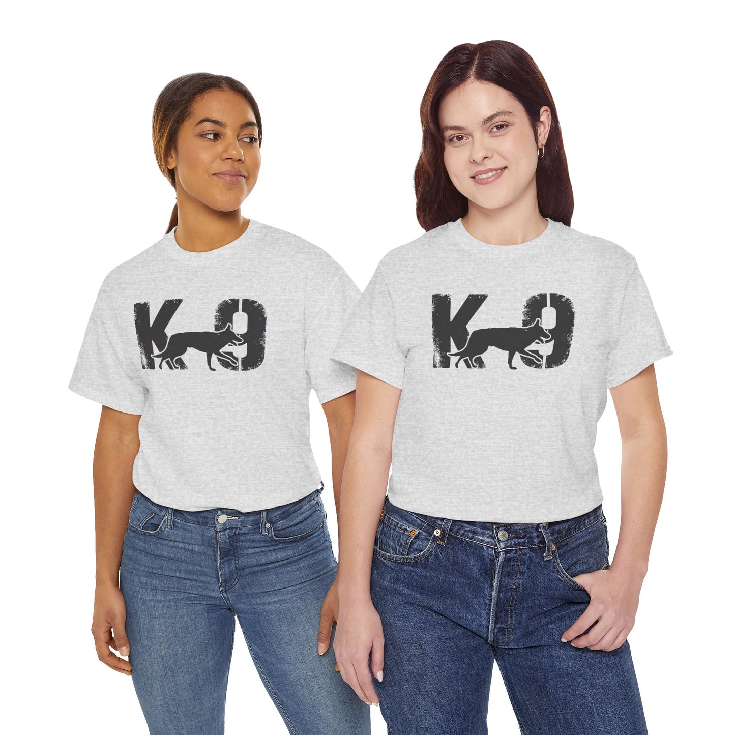 K-9 Dog Lover's Unisex Heavy Cotton Tee | T-Shirt for K-9 Handler | Dog Between K and 9 Design