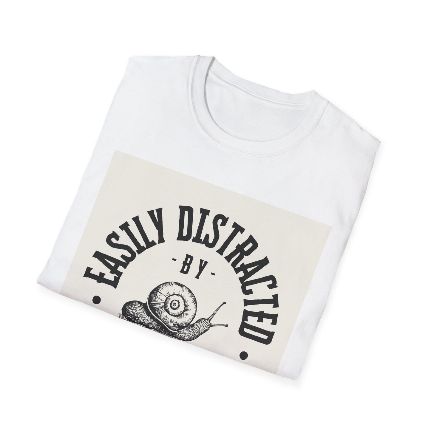 Easily Distracted by Snails Vintage T-Shirt, Funny Snail Tee, Gift for Nature Lovers, Humorous Graphic Shirt, Cute Casual Wear