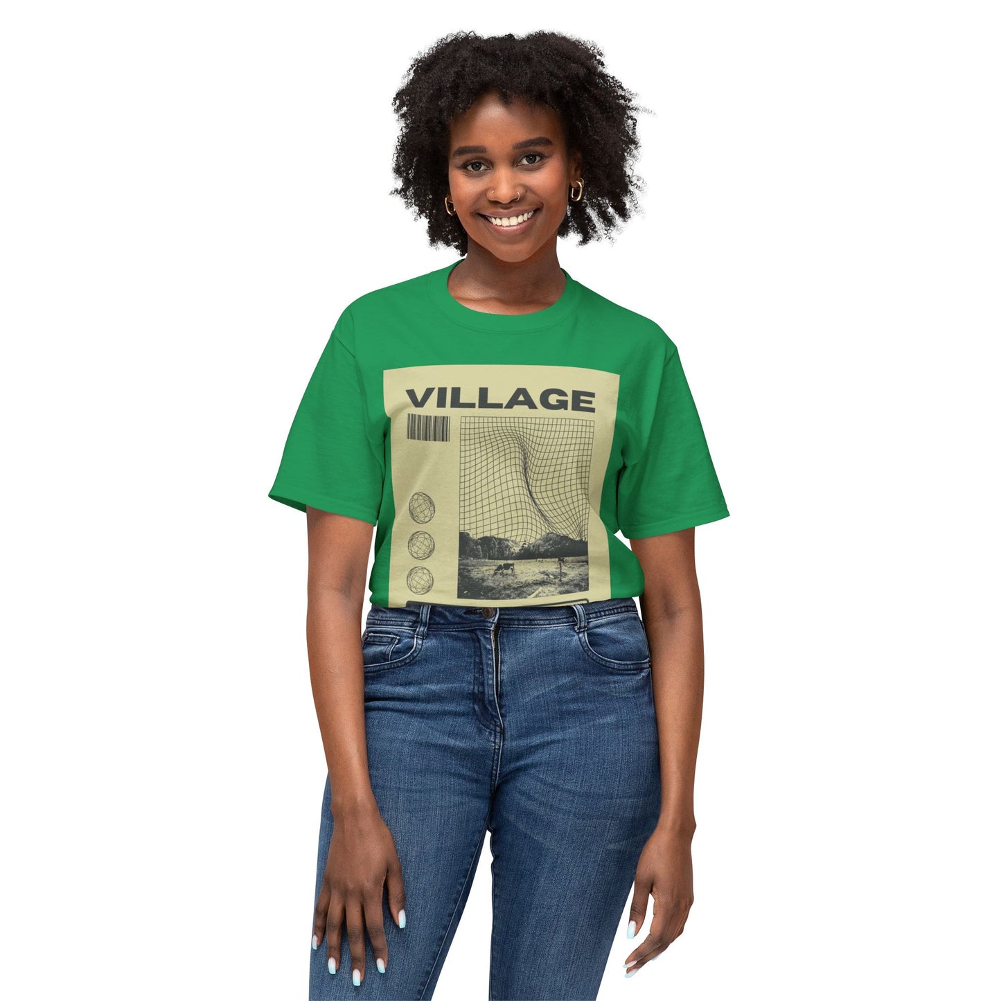 Retro Village Graphic Unisex T-Shirt | Casual Wear, Vintage Style, Gift for Travel Lovers, Graphic Tee, Statement Shirt