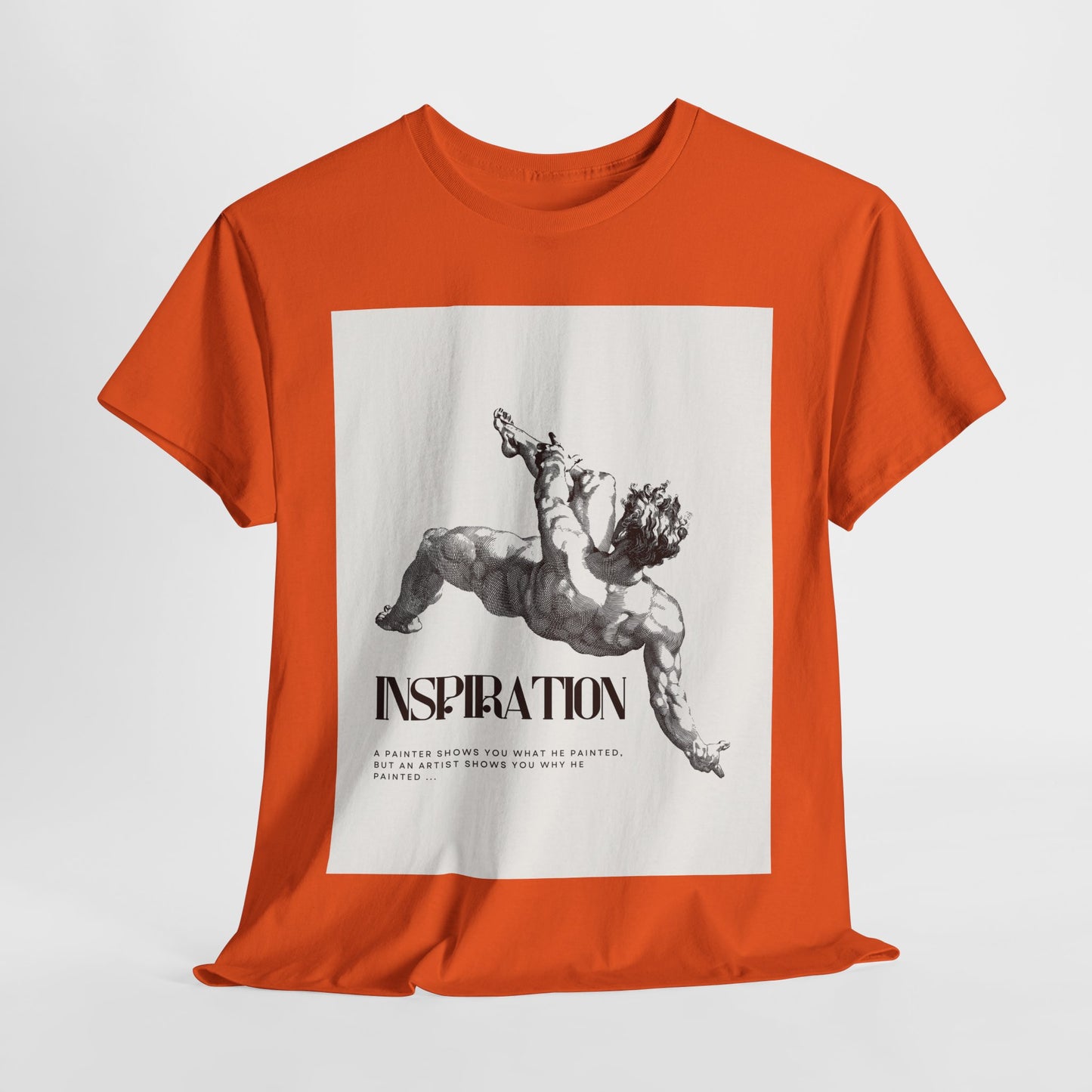 Inspiration Unisex Heavy Cotton Tee, Motivational Shirt, Gift for Artists, Casual Wear, Quote T-Shirt, Birthday Gift