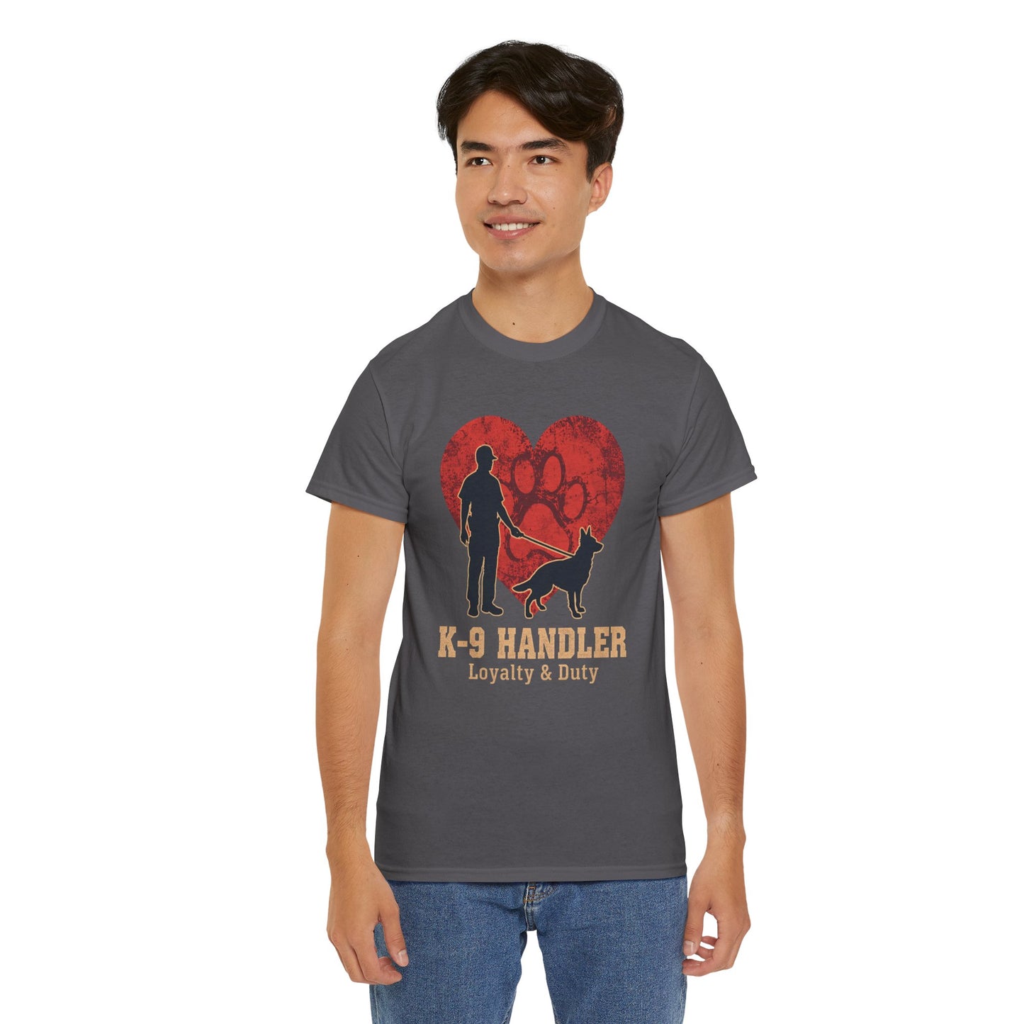 K-9 Handler Heart Tee - Loyalty & Duty, Dog Lover Gift, Pet Owner Apparel