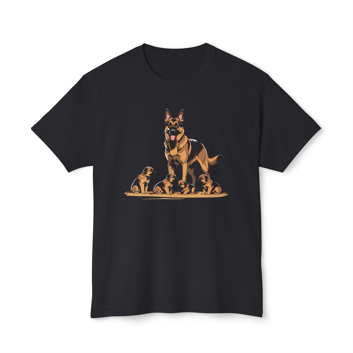 Adorable German Shepherd Family T-Shirt | Dog Lover Gift, Pet Owners Tee, Animal Lovers Apparel, Cute Canine Shirt, Father's Day Gift