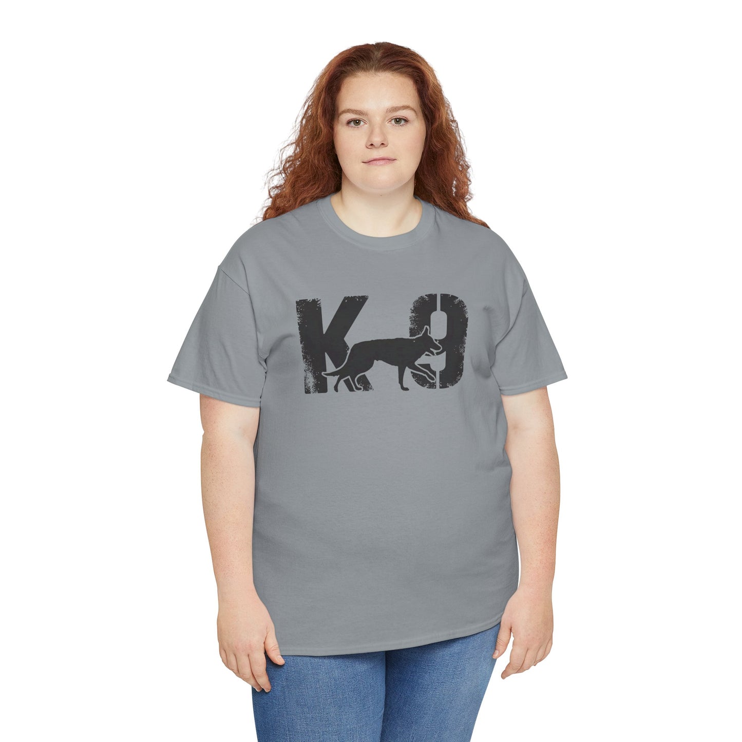 K-9 Dog Lover's Unisex Heavy Cotton Tee | T-Shirt for K-9 Handler | Dog Between K and 9 Design
