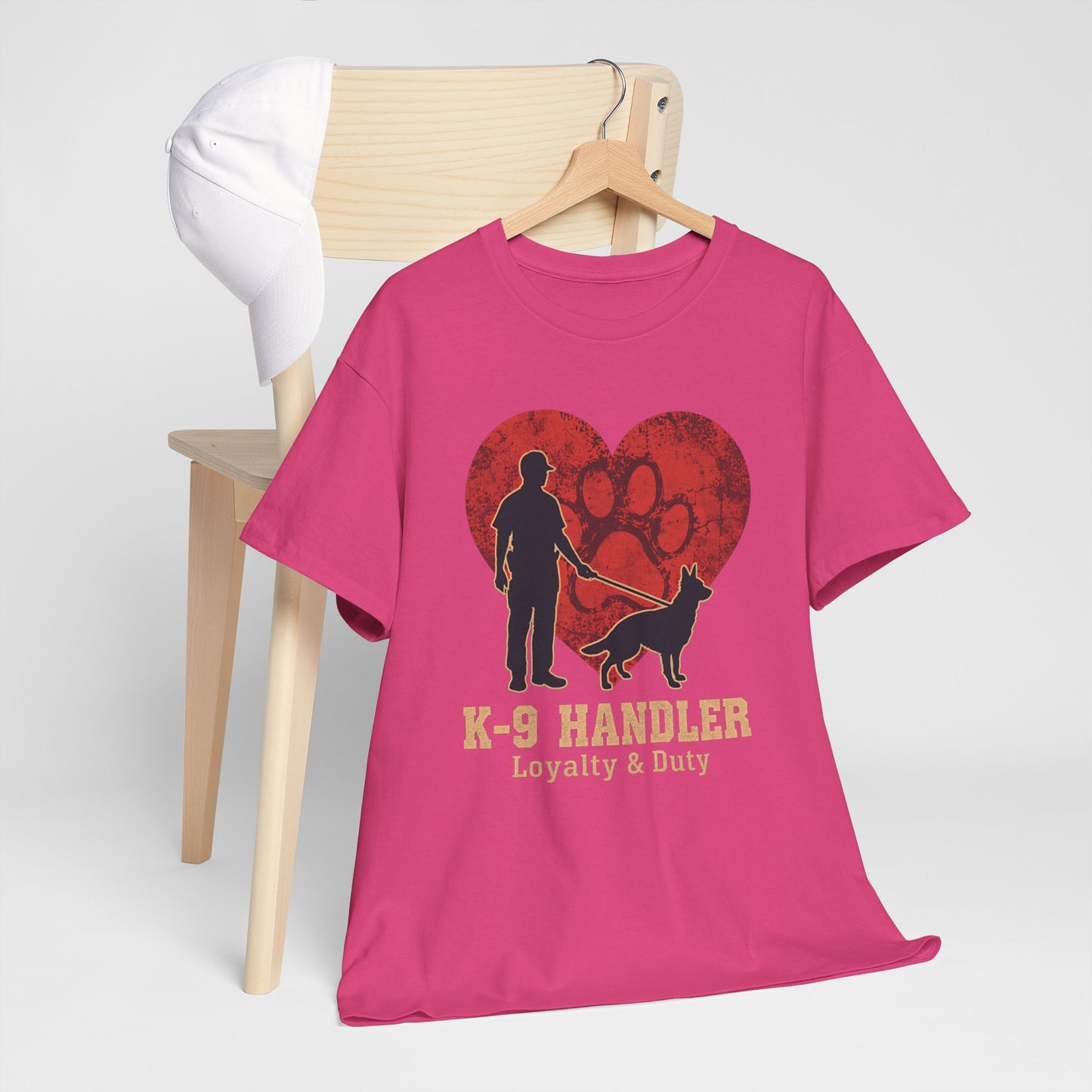 K-9 Handler Heart Tee - Loyalty & Duty, Dog Lover Gift, Pet Owner Apparel
