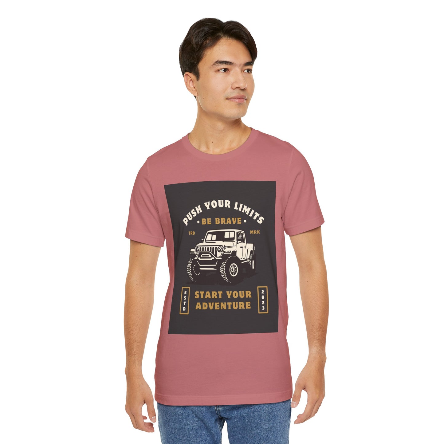 Push Your Limits Adventure-Inspiring Unisex Jersey Tee, Outdoor Shirt, Motivational T-Shirt, Gift for Adventurers, Hiking Apparel, Travel Tee