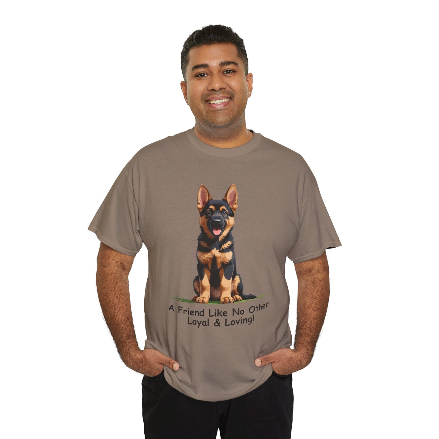 Adorable German Shepherd Puppy Lover Tee: A Friend Like No Other, Dog Owner Gift, Dog Mom Shirt, Gifts for Animal Lovers, Unisex Cotton T-shirt