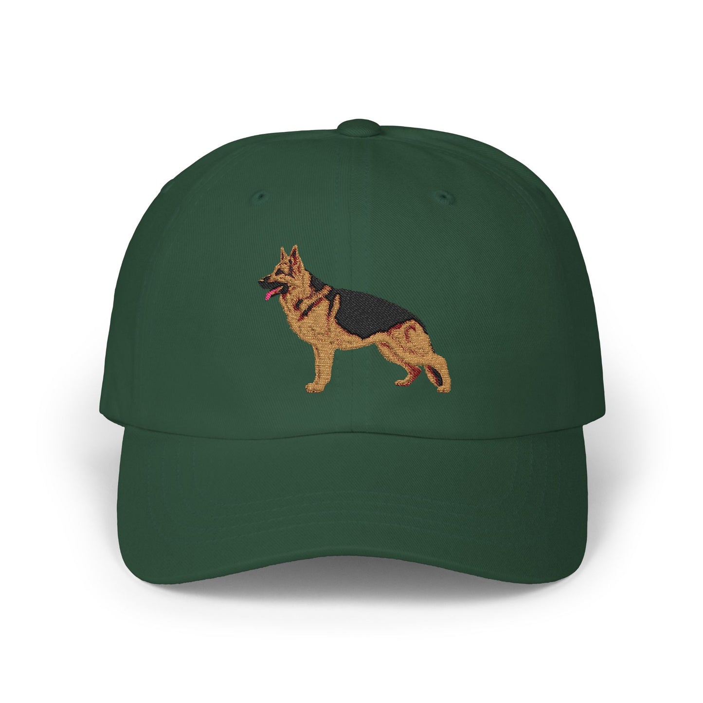 Embroidered Dog Dad Cap - German Shepherd Standing in a Show Stance