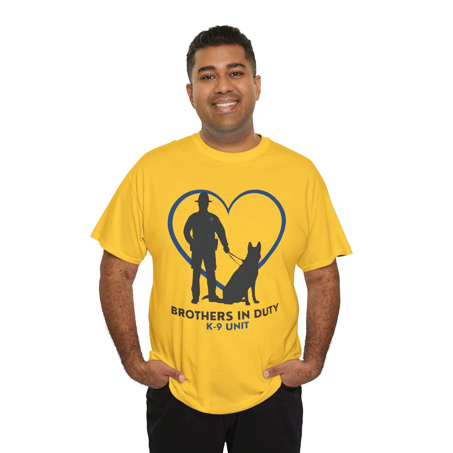 Heartfelt K-9 Unit Tee - Brothers In Duty | Police Officer Gift, Dog Lover Shirt, Law Enforcement Apparel