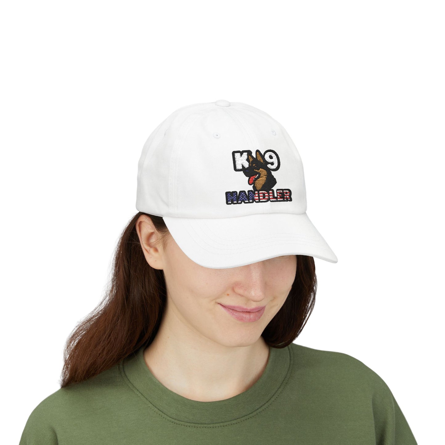Embroidered K9 Handler Classic Dad Cap Featuring a German Shepherd