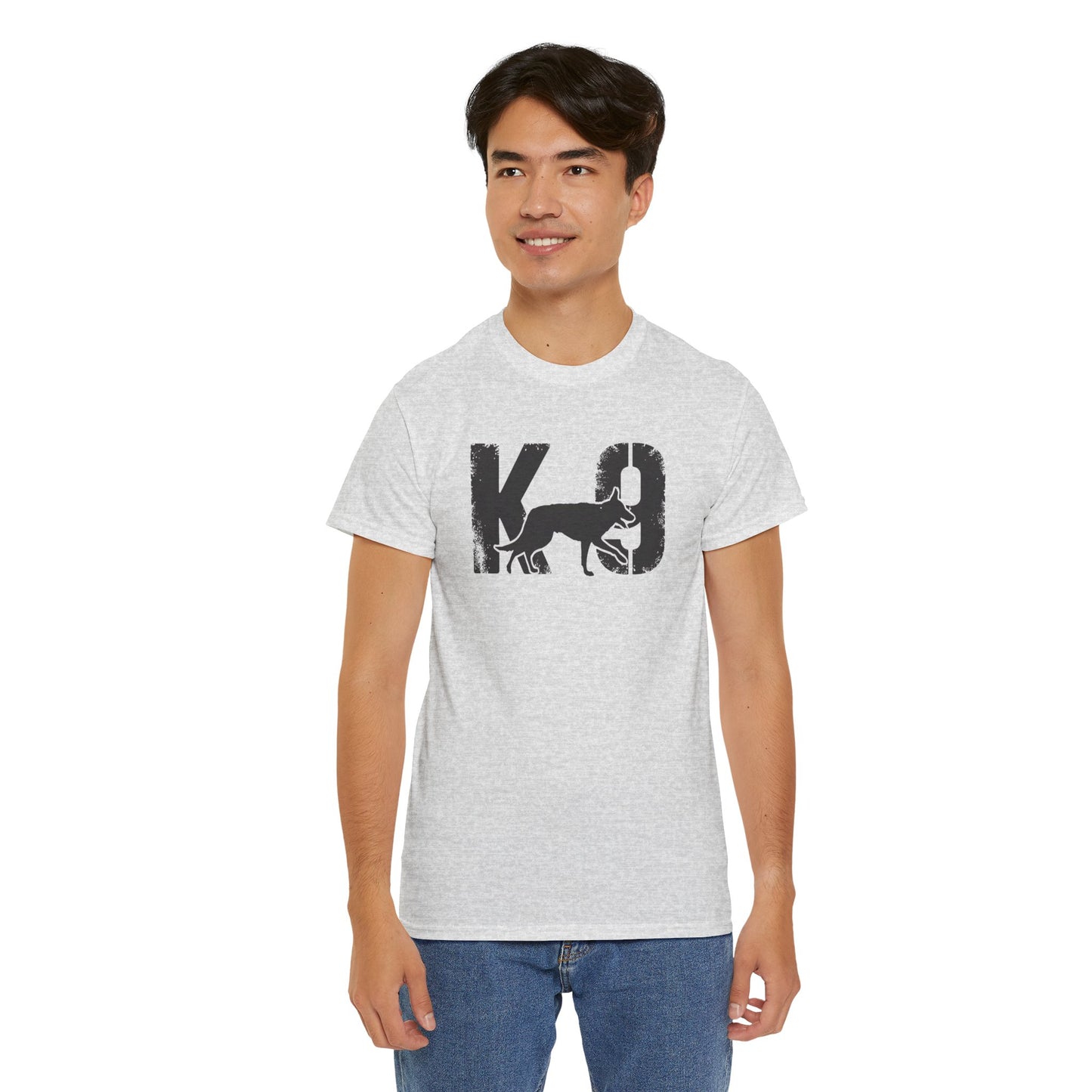 K-9 Dog Lover's Unisex Heavy Cotton Tee | T-Shirt for K-9 Handler | Dog Between K and 9 Design
