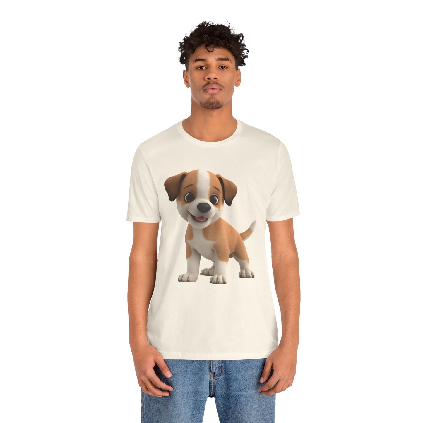 Cute Dog 3D Graphic Tee, Fun Animal Shirt, Dog Lover Gift, Playful Fashion Statement