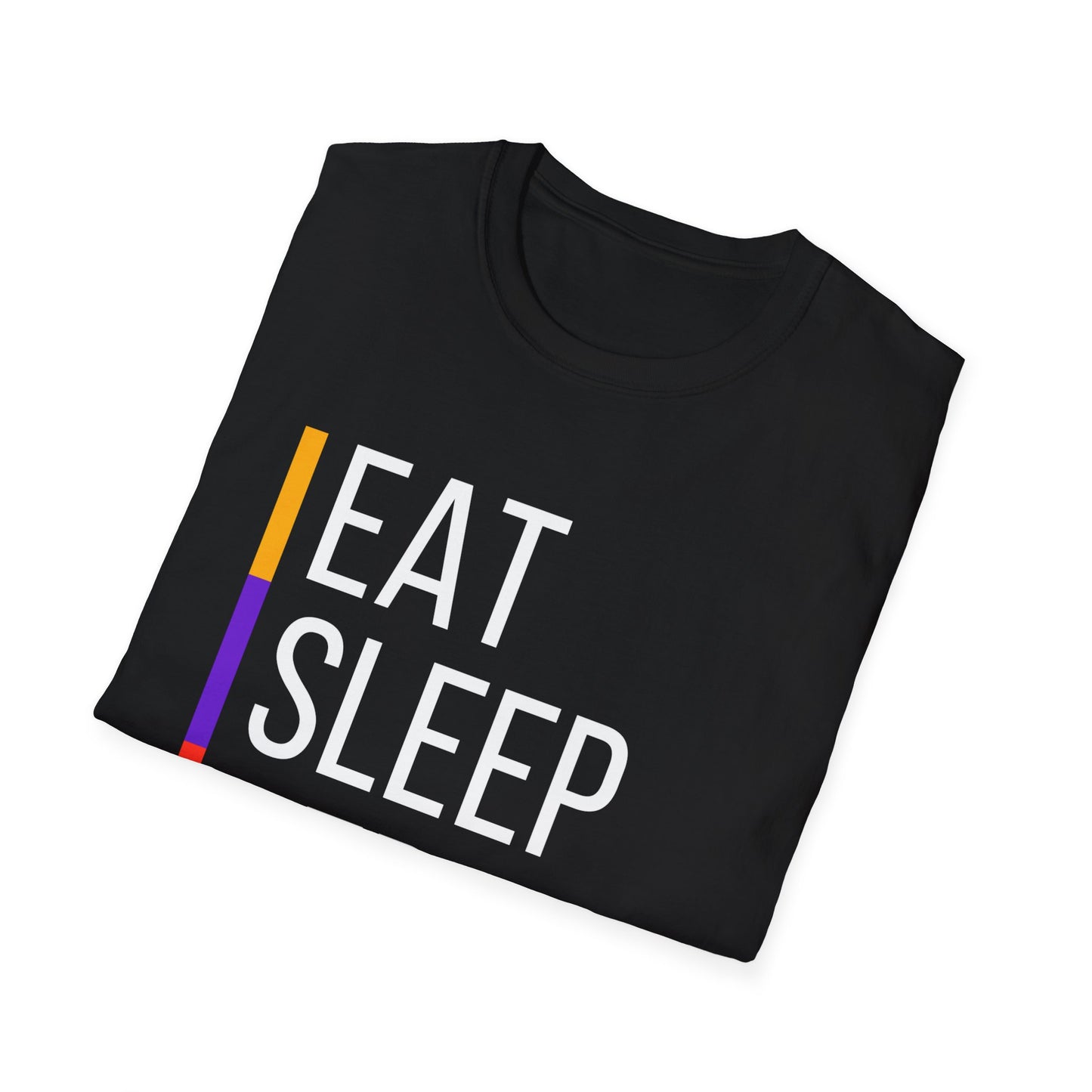 Eat Sleep Repeat Unisex Softstyle T-Shirt - Perfect for Casual Outings, Funny Gift, Relaxation Apparel, Everyday Wear, Motivational Tee