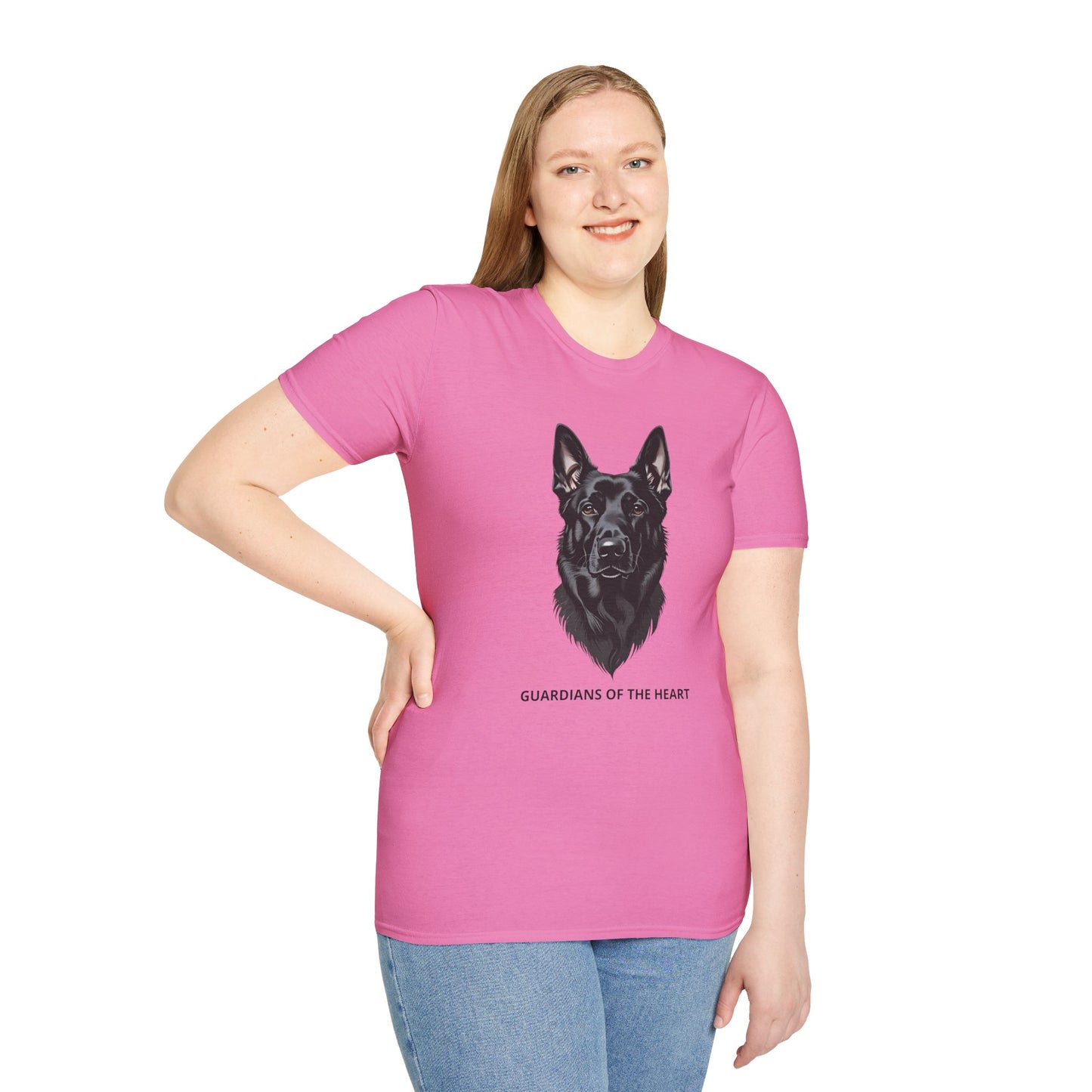 Guardians of the Heart Black German Shepherd T-Shirt, Dog Lover Shirt, Pet Memorial Tee, Unisex Animal T-Shirt, Gift for Dog Owners