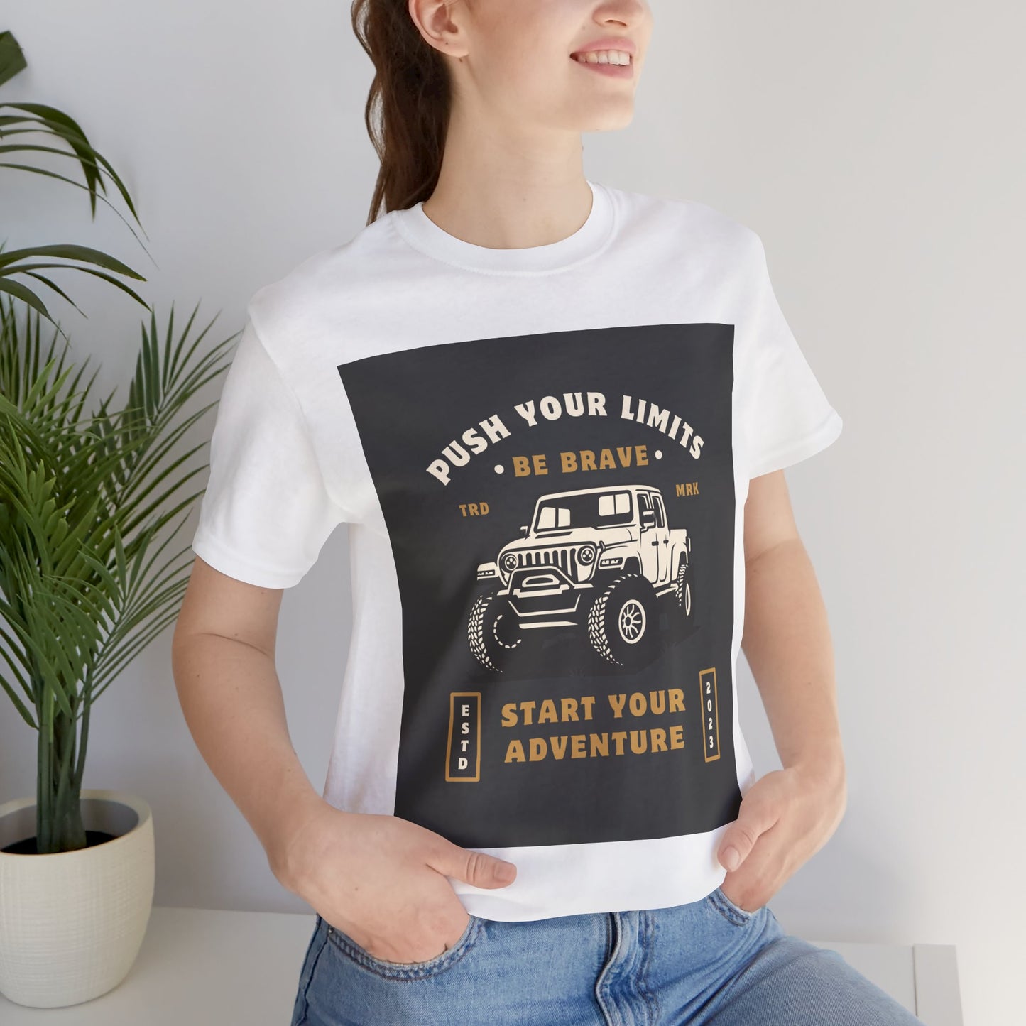 Push Your Limits Adventure-Inspiring Unisex Jersey Tee, Outdoor Shirt, Motivational T-Shirt, Gift for Adventurers, Hiking Apparel, Travel Tee
