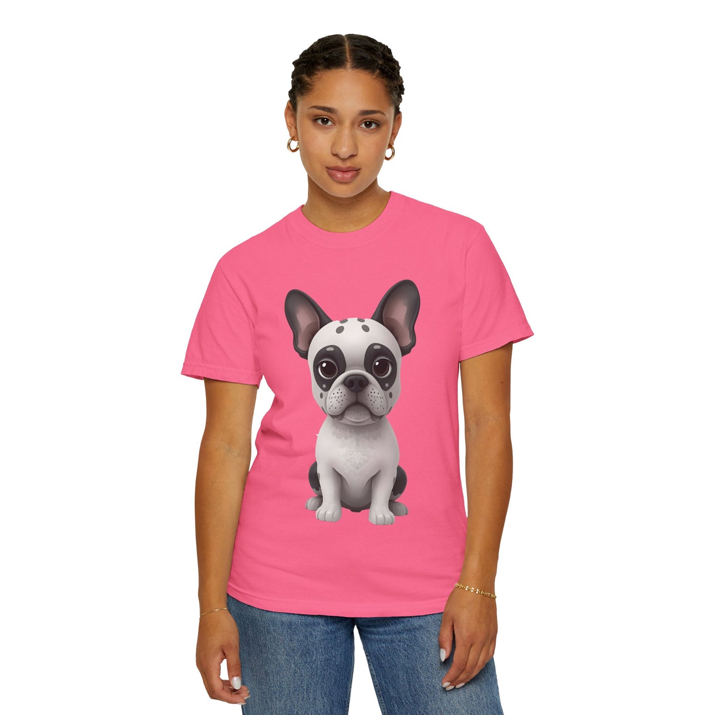 Cute 3D Design French Bulldog Unisex T-shirt, Animal Lover Gift