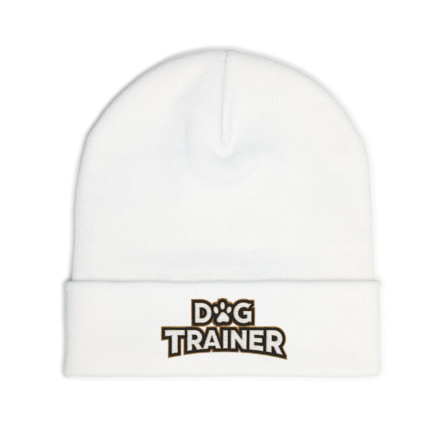 Dog Trainer Embroidered Knit Beanie, Cute Pet Owner Gift, Winter Hat, Dog Lover Accessory