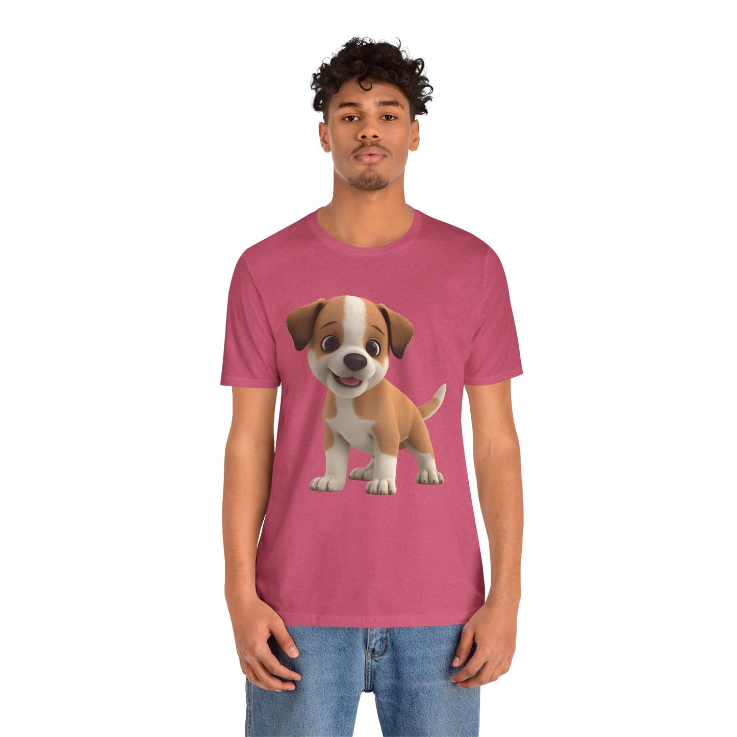 Cute Dog 3D Graphic Tee, Fun Animal Shirt, Dog Lover Gift, Playful Fashion Statement