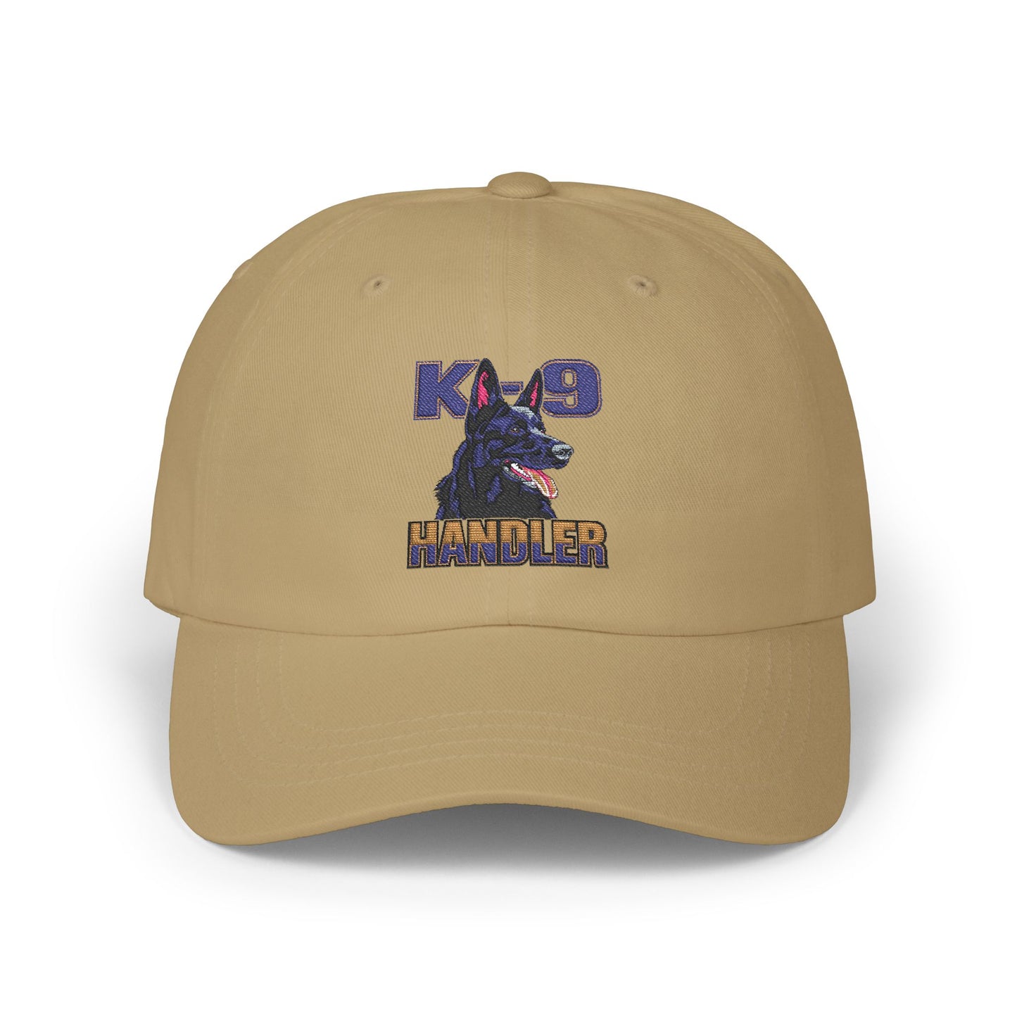Embroidered K9 Handler Classic Dad Cap - Featuring a Black German Shepherd, Adjustable Cap for Pet Owners, Outdoor Hat