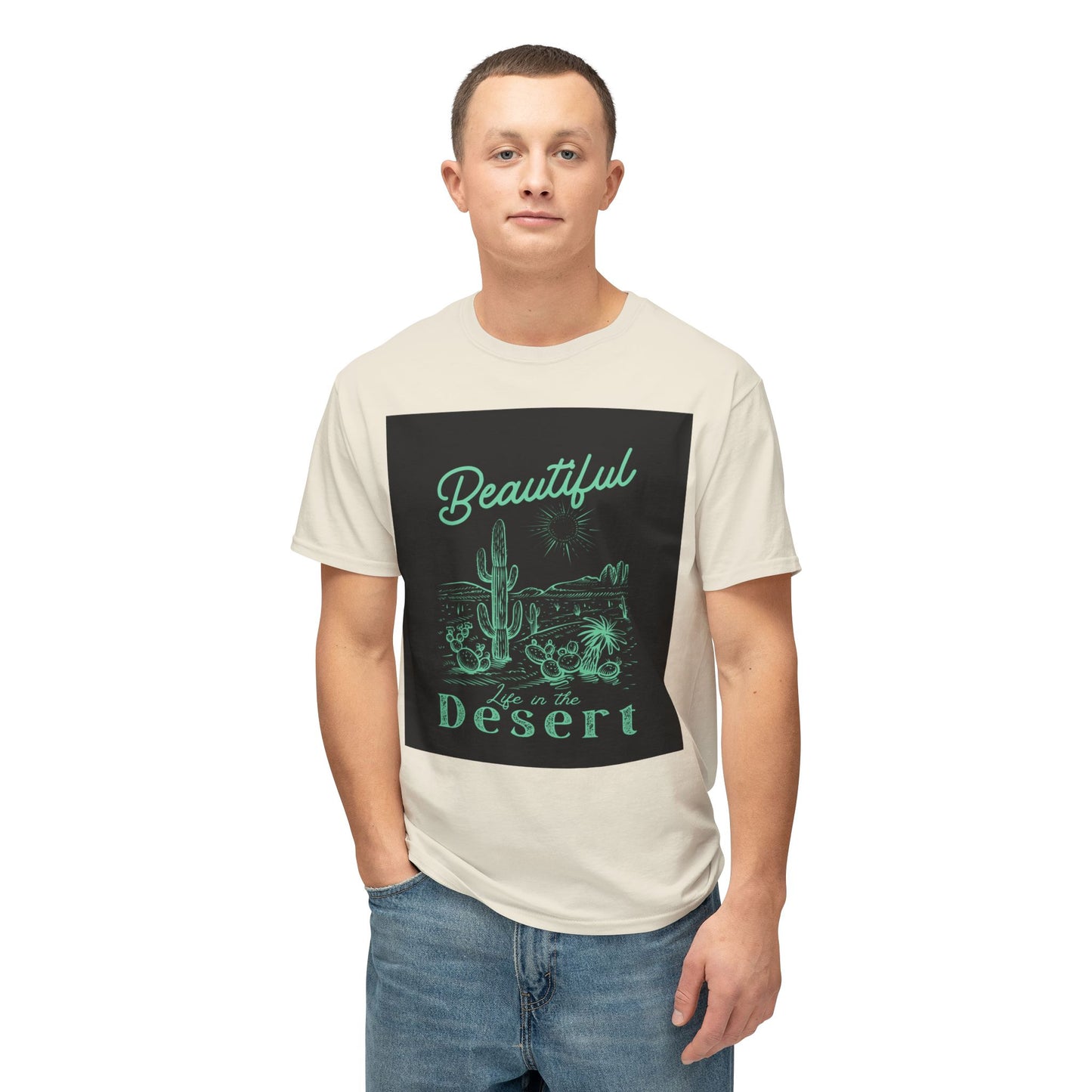 Beautiful Desert Unisex T-Shirt, Nature Lover Tee, Summer Vacation Apparel, Gift for Him/Her, Retro Graphic Shirt
