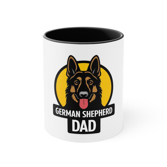 German Shepherd Dad Accent Mug - Perfect Gift for Dog Lovers, Father's Day, Birthdays, Engaging Brews, Pet Parent Life