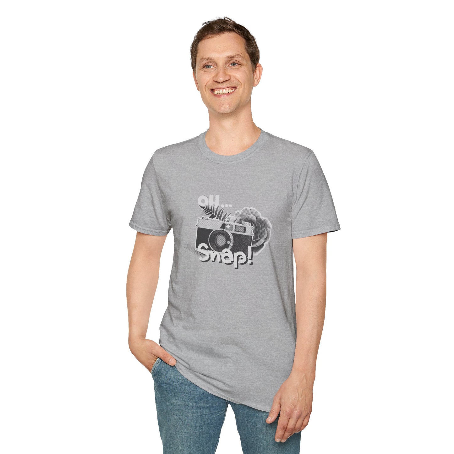 Oh Snap! Graphic T-Shirt, Photography Gift, Unisex Casual Tee, Perfect for Photographers, Photography Lover Apparel