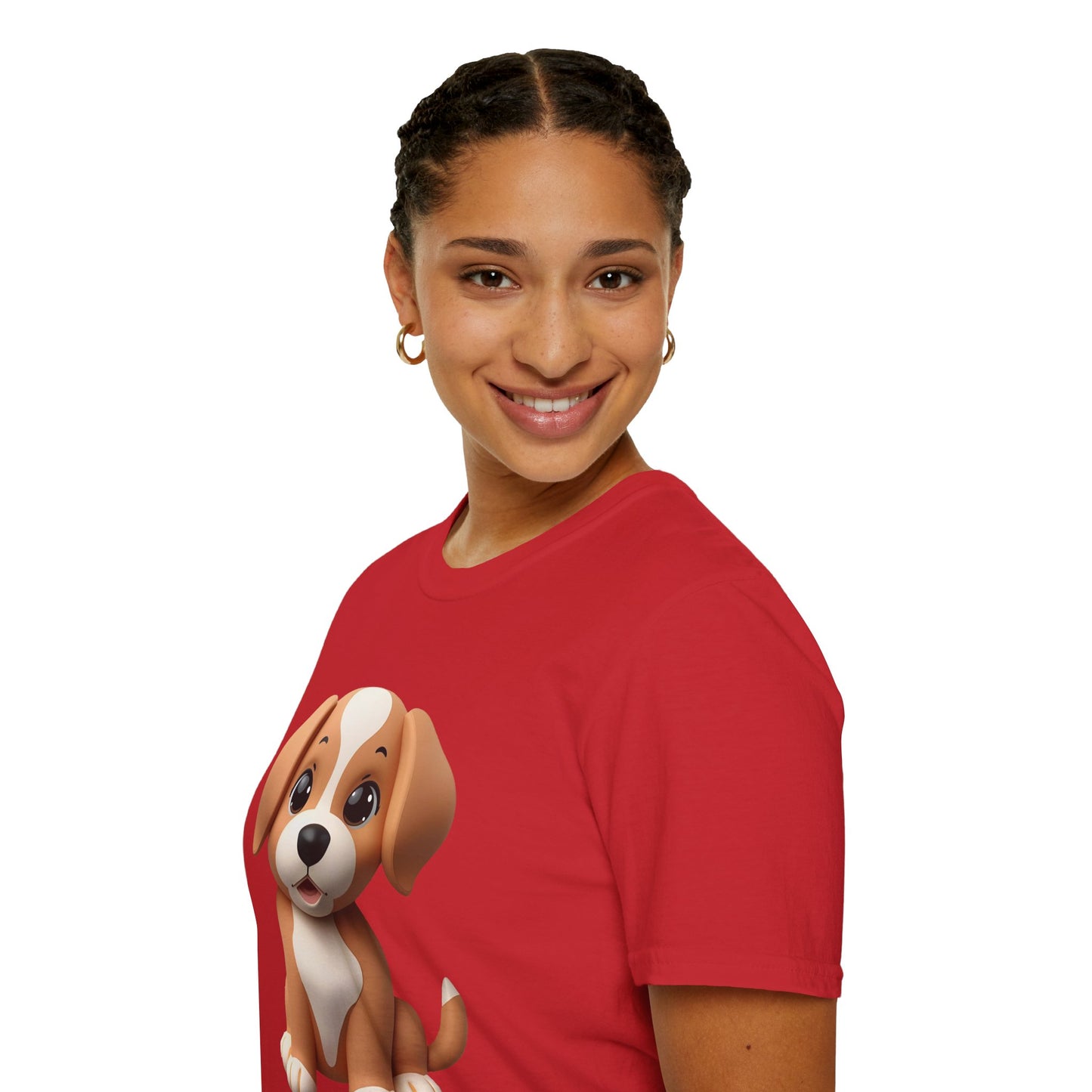 Adorable Puppy 3D Graphic T-Shirt for Dog Lovers, Cute Pet Shirt