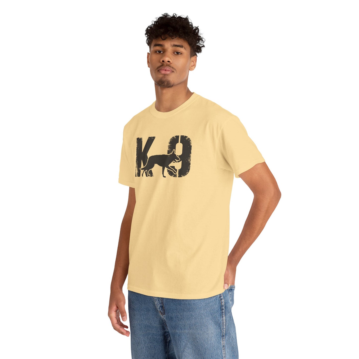 K-9 Dog Lover's Unisex Heavy Cotton Tee | T-Shirt for K-9 Handler | Dog Between K and 9 Design