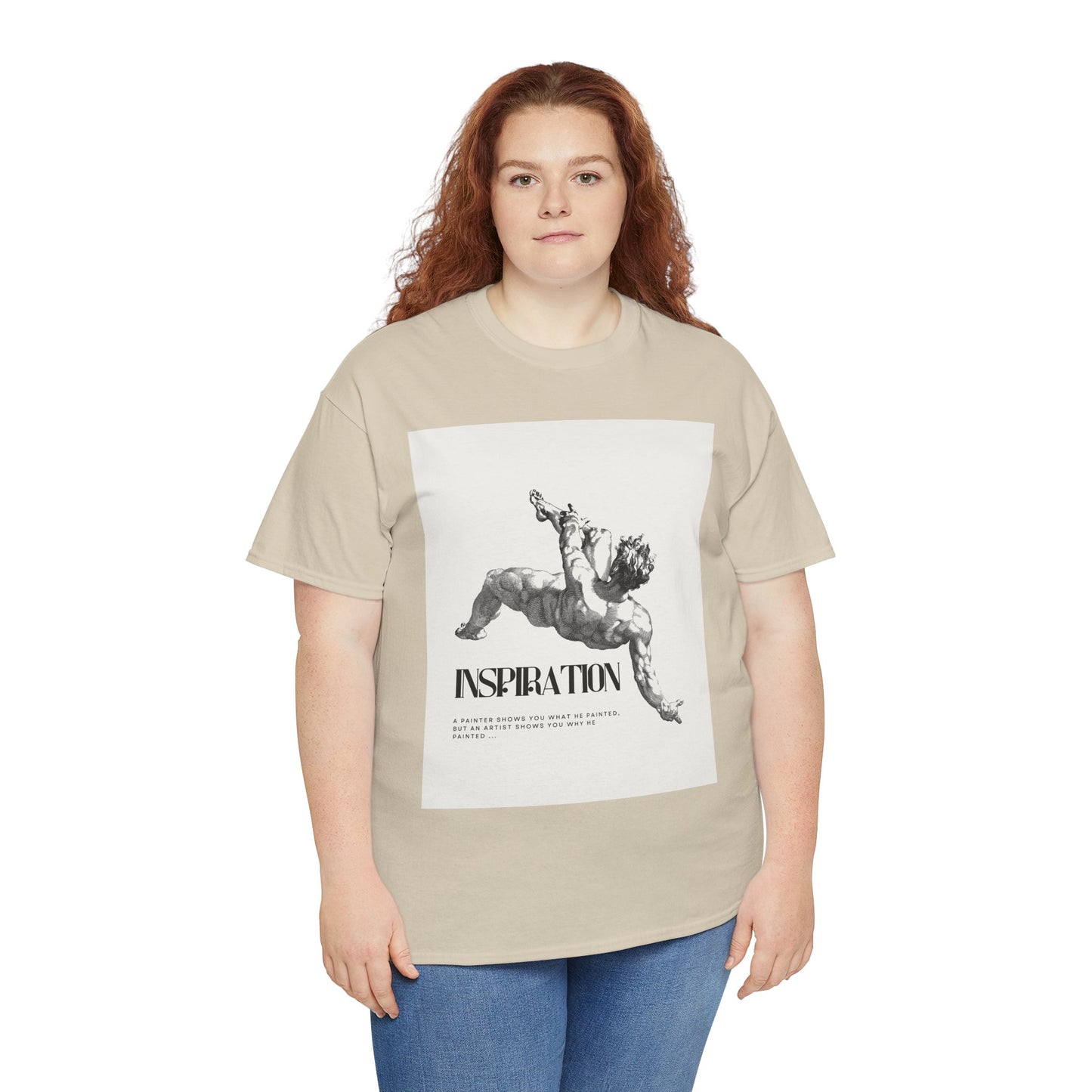 Inspiration Unisex Heavy Cotton Tee, Motivational Shirt, Gift for Artists, Casual Wear, Quote T-Shirt, Birthday Gift