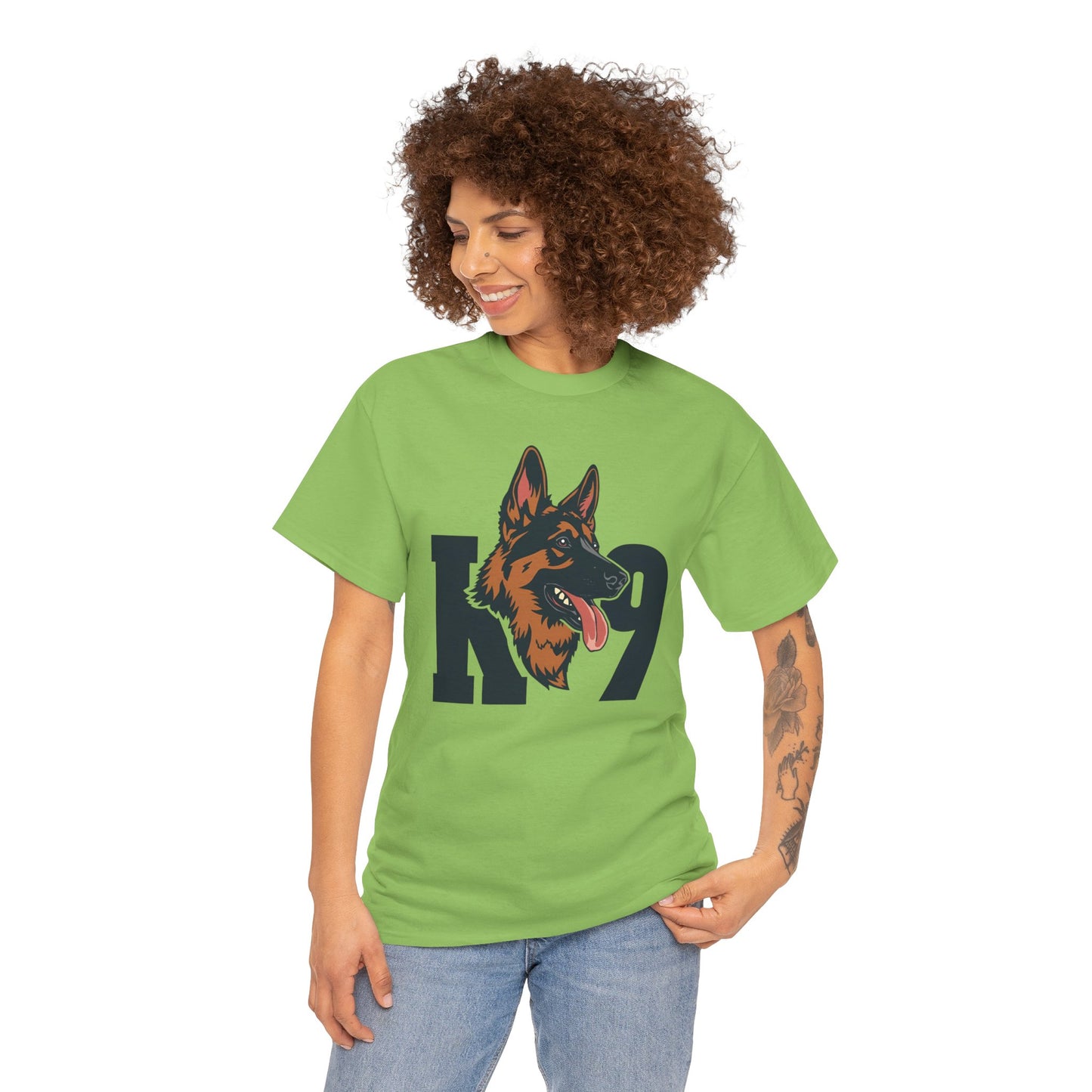 German Shepherd K9 Lover Unisex Heavy Cotton Tee | Dog Owner Gift, Dog Lover Apparel