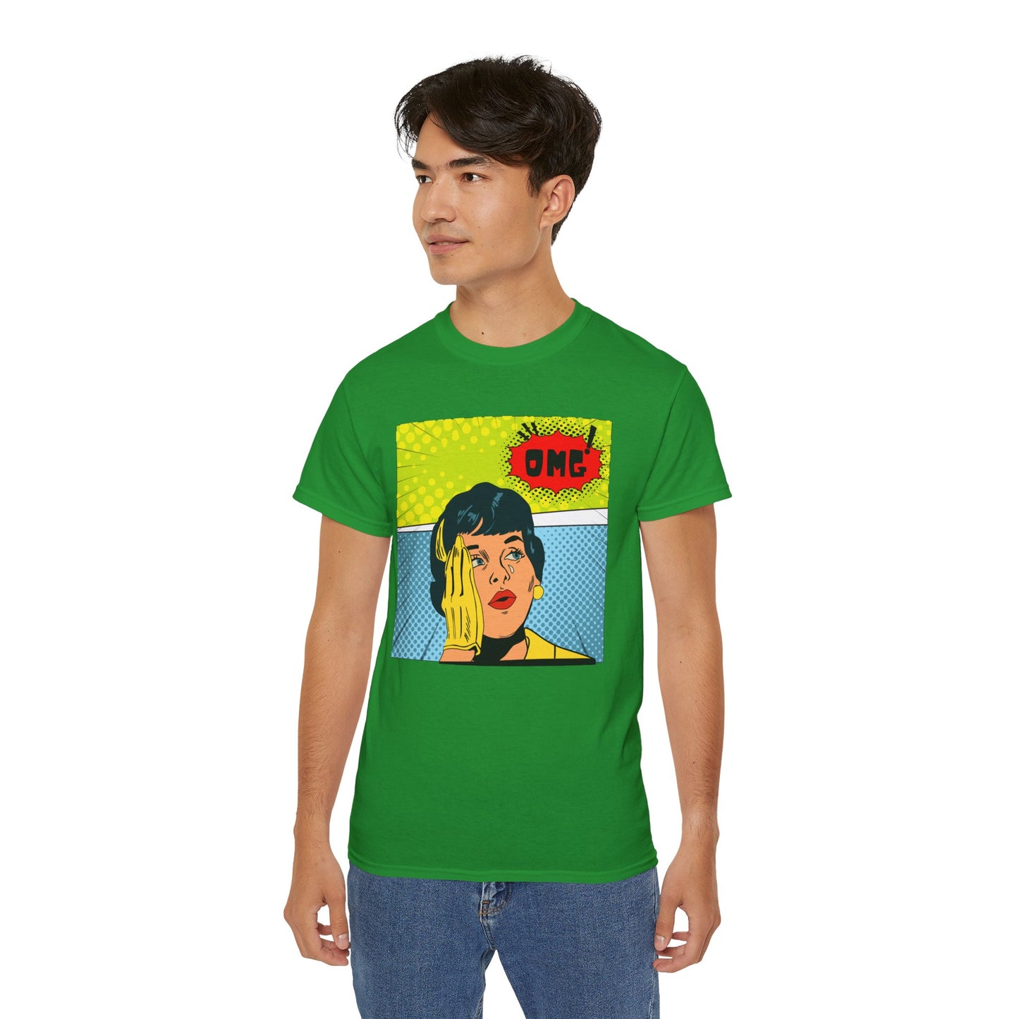 OMG Graphic Unisex Tee | Retro Pop Art T-Shirt, Gift for Trendsetters, Casual Wear, Comic Style, Fun Statement Top