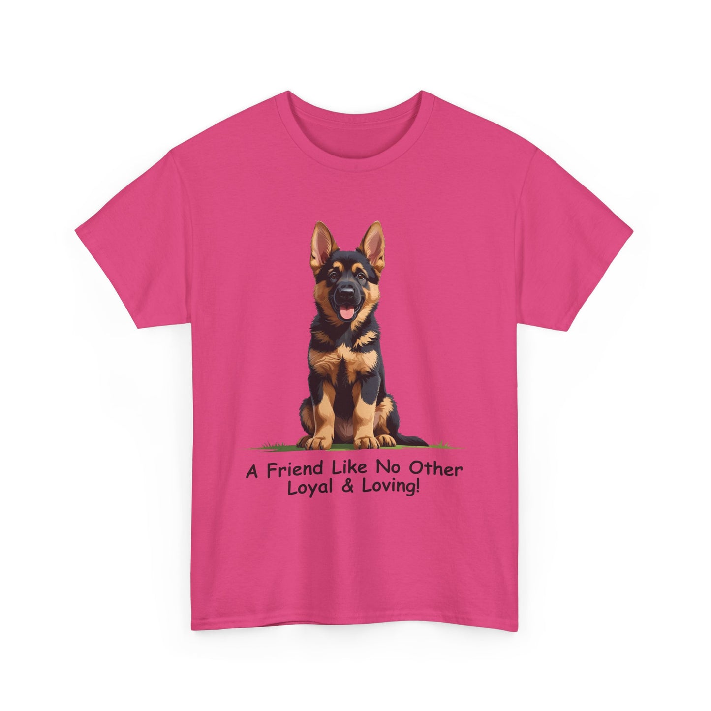 Adorable German Shepherd Puppy Lover Tee: A Friend Like No Other, Dog Owner Gift, Dog Mom Shirt, Gifts for Animal Lovers, Unisex Cotton T-shirt