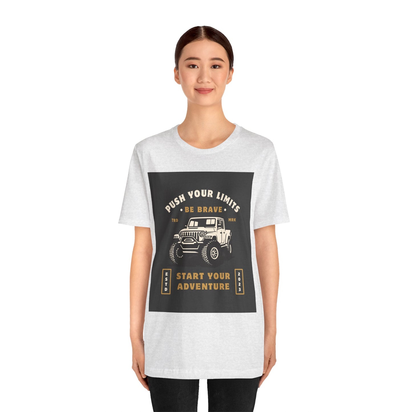 Push Your Limits Adventure-Inspiring Unisex Jersey Tee, Outdoor Shirt, Motivational T-Shirt, Gift for Adventurers, Hiking Apparel, Travel Tee