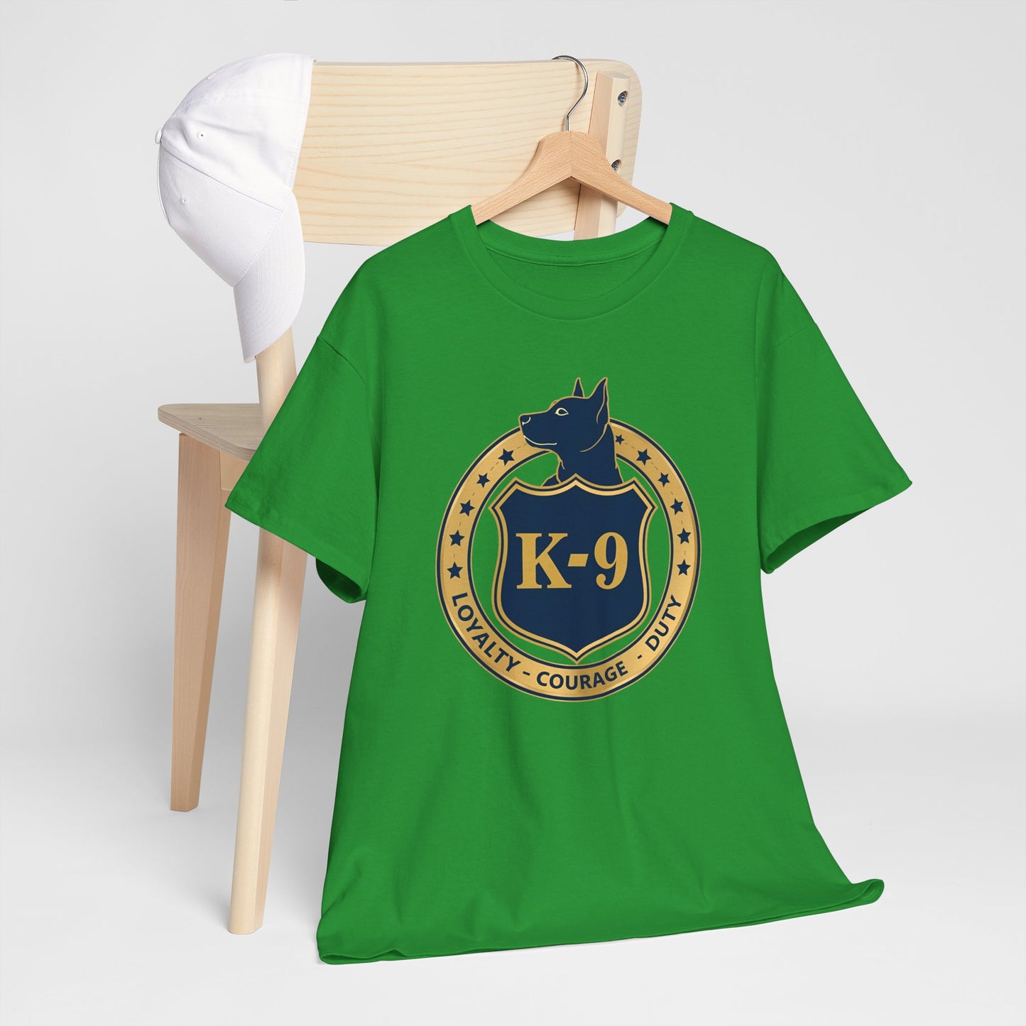 K-9 Police Unisex Heavy Cotton Tee - Loyalty Courage Duty | Dog Lover Gift, Law Enforcement Apparel, Dog Training Shirt