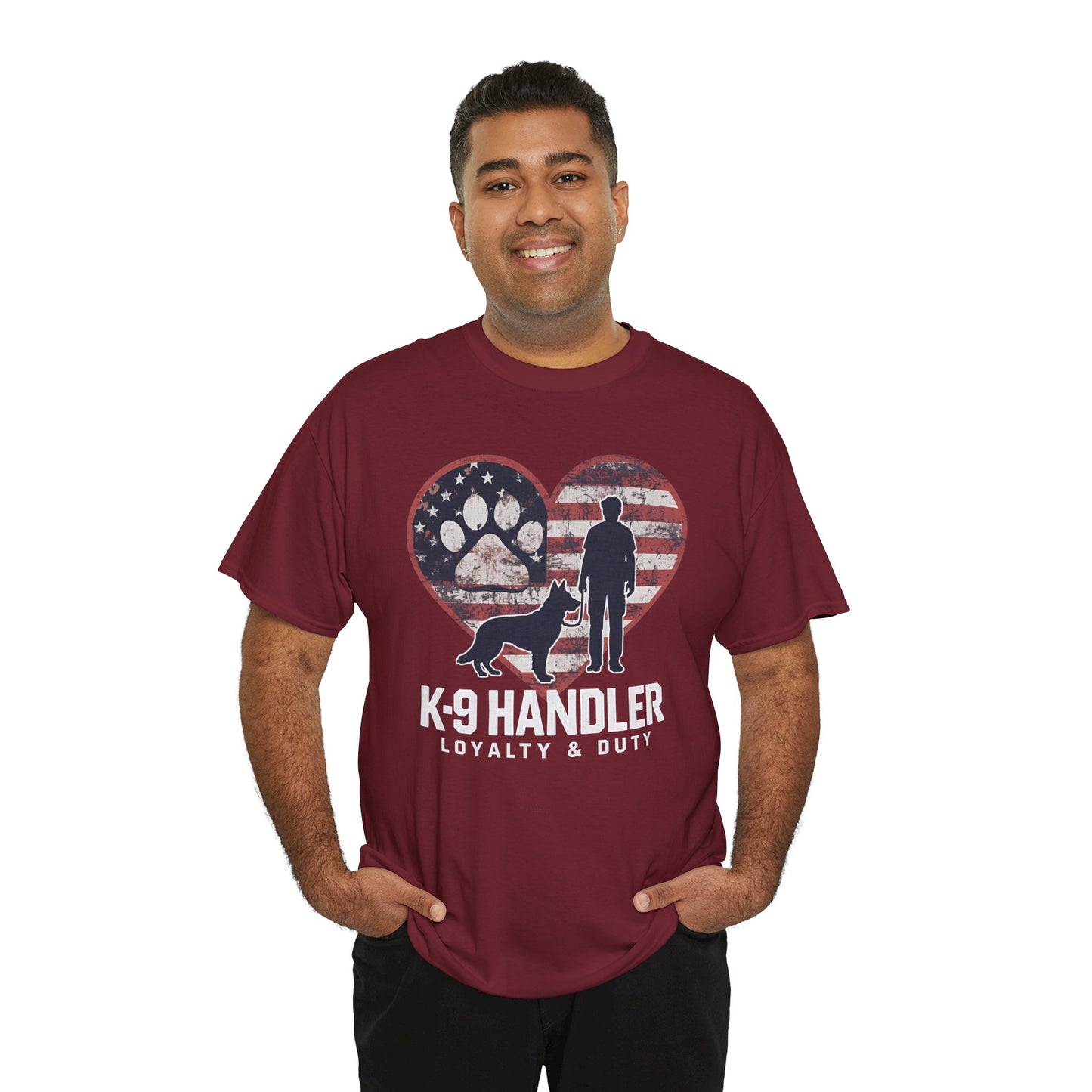 K-9 Handler Heart Tee | Loyalty & Duty T-Shirt | Dog Lover Gift, Police Support Shirt