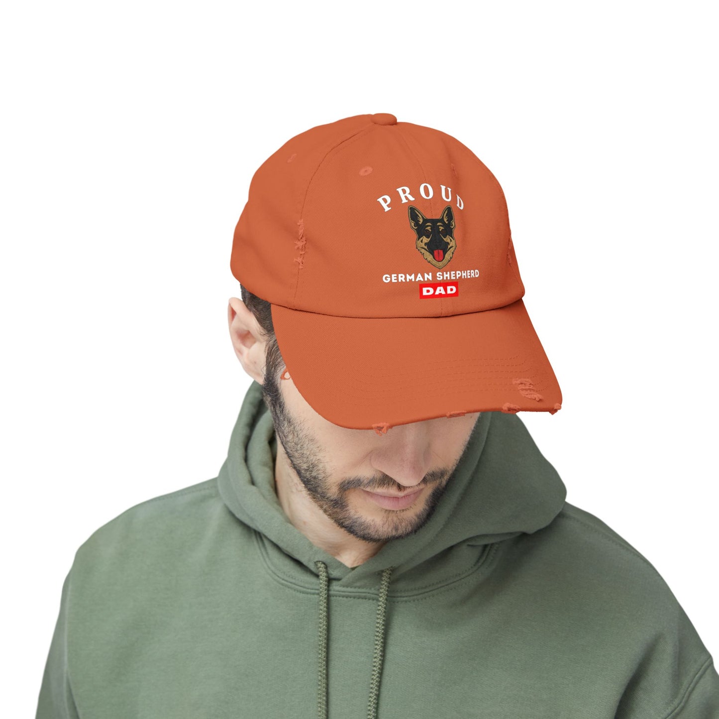 Proud German Shepherd Dad Distressed Cap - Unisex Pet Lover Hat