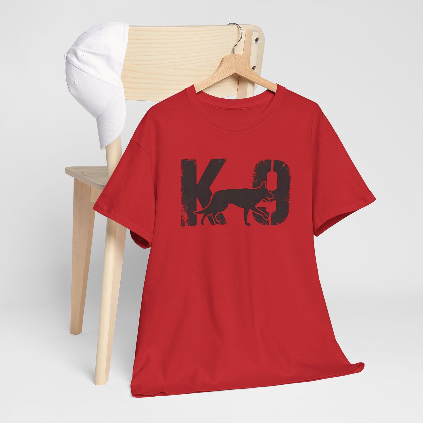 K-9 Dog Lover's Unisex Heavy Cotton Tee | T-Shirt for K-9 Handler | Dog Between K and 9 Design