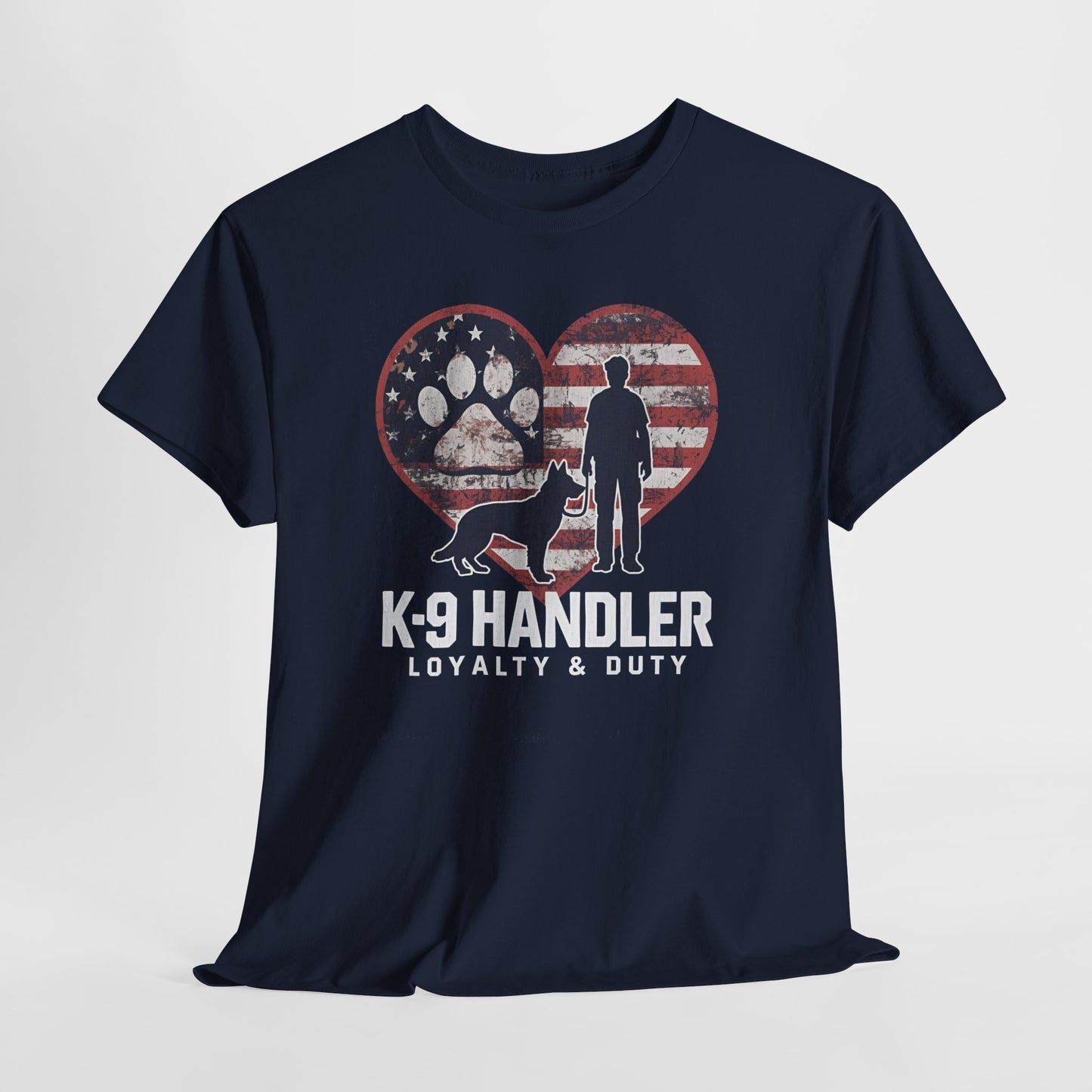 K-9 Handler Heart Tee | Loyalty & Duty T-Shirt | Dog Lover Gift, Police Support Shirt