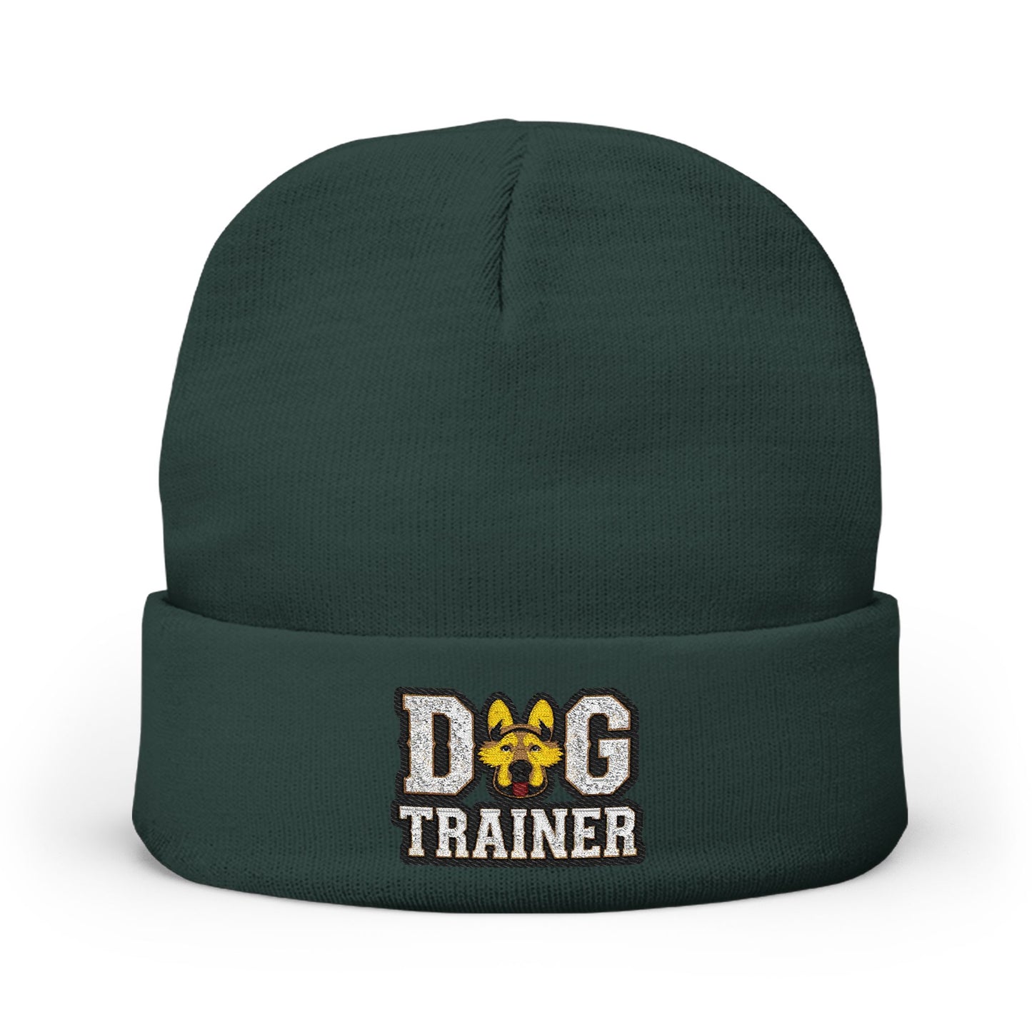Embroidered Dog Trainer Knit Beanie - Cozy Hat for Dog Enthusiasts, Great Gift for Pet Lovers, Winter Wear
