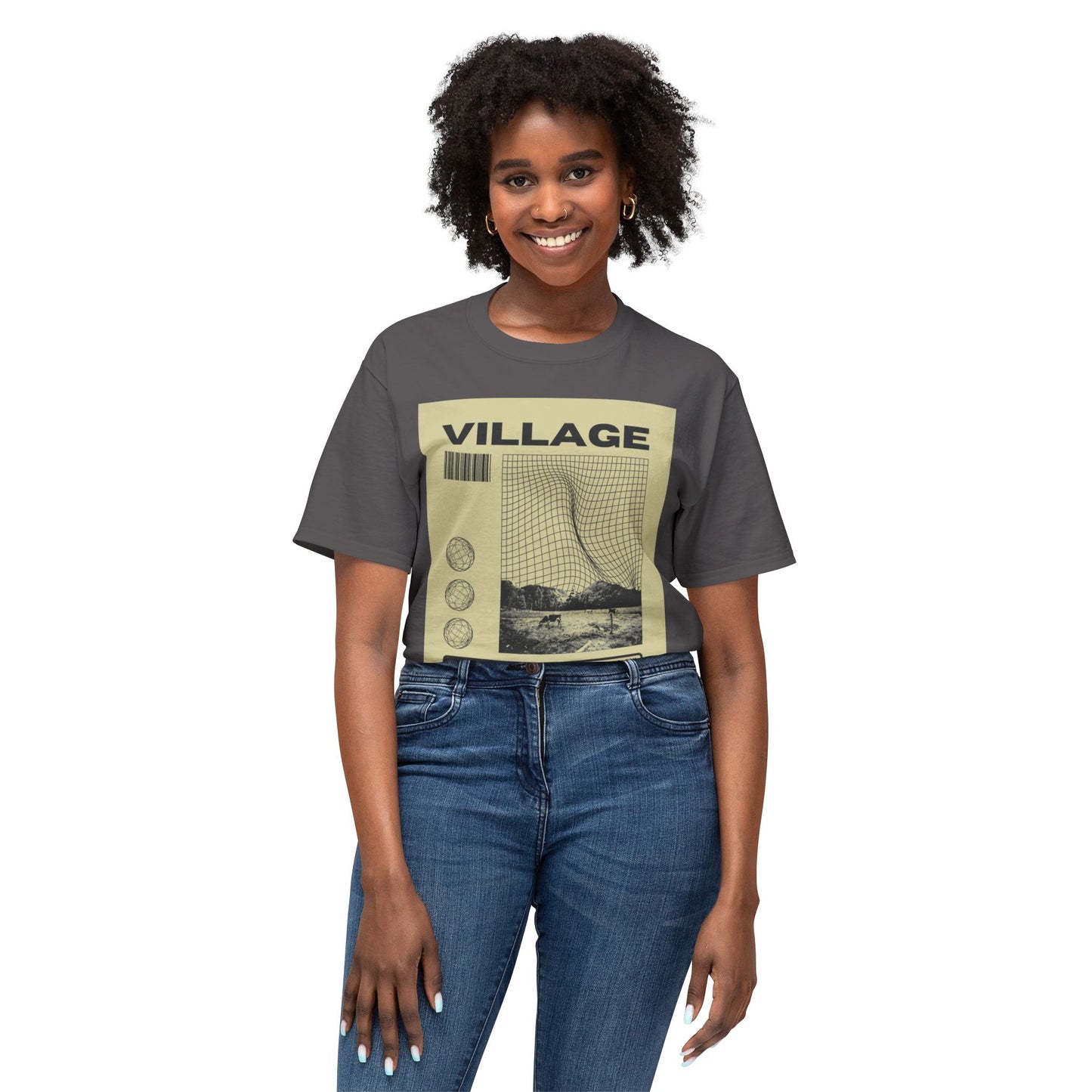 Retro Village Graphic Unisex T-Shirt | Casual Wear, Vintage Style, Gift for Travel Lovers, Graphic Tee, Statement Shirt
