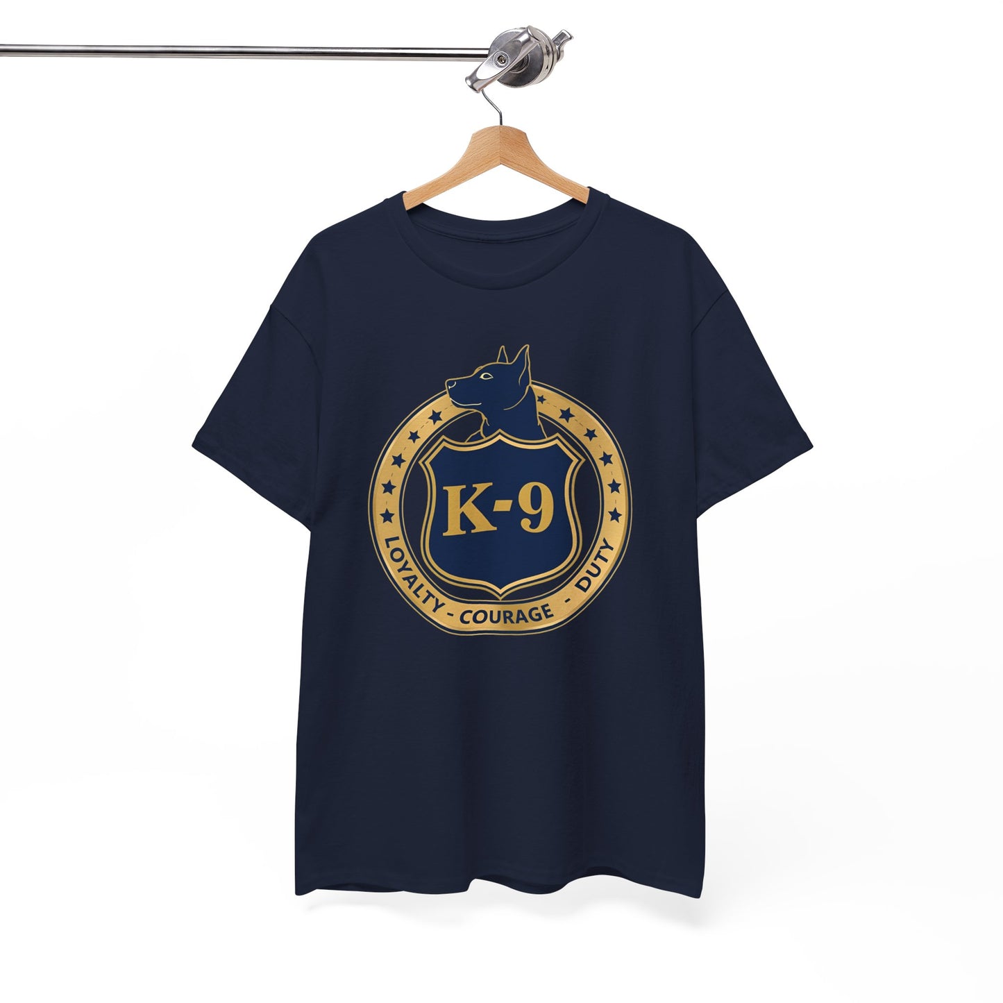 K-9 Police Unisex Heavy Cotton Tee - Loyalty Courage Duty | Dog Lover Gift, Law Enforcement Apparel, Dog Training Shirt