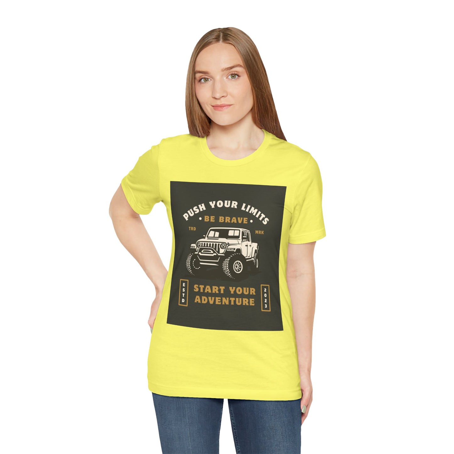Push Your Limits Adventure-Inspiring Unisex Jersey Tee, Outdoor Shirt, Motivational T-Shirt, Gift for Adventurers, Hiking Apparel, Travel Tee