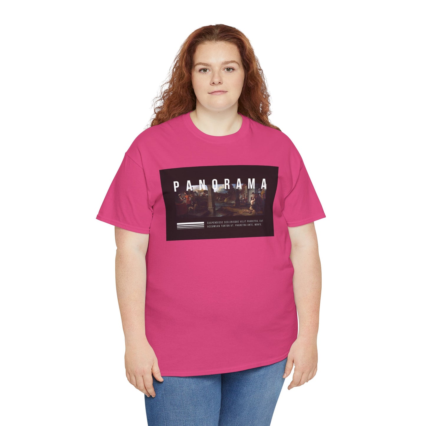 Panorama Unisex Heavy Cotton Tee | Comfortable Everyday Wear, Graphic Tee, Casual Style, Gift for Him/Her, Summer Vibes