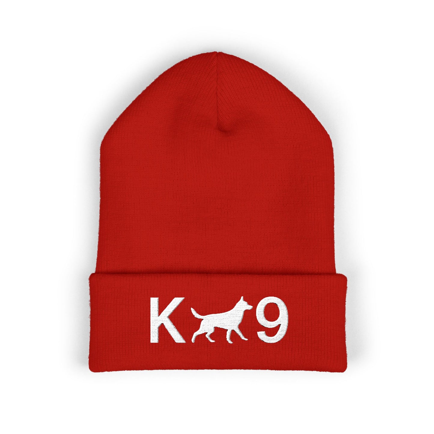 Embroidered K9 Classic Cuffed Beanie - German Shepherd Design | Dog Lover Gift