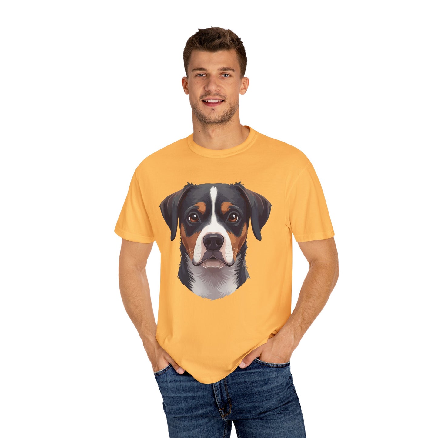 Unisex Tricolor Dog's 3D Design T-Shirt, Gift for Dog Owners, Animal Lover Apparel